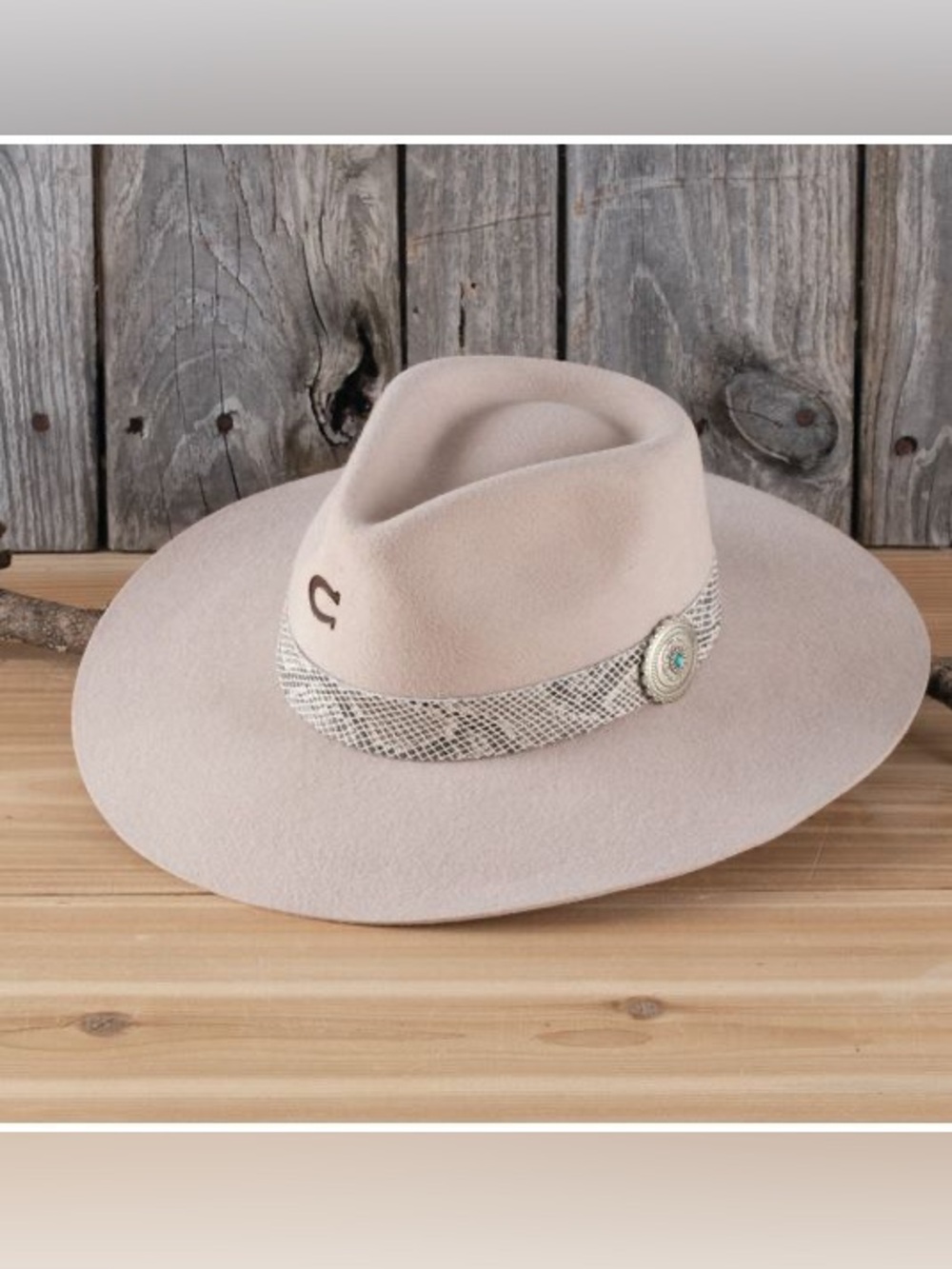 Charlie1Horse Silverbelly Sidewinder Felt Brim Hat Small